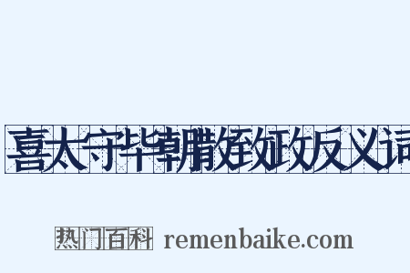 喜太守毕朝散致政反义词是什么意思的图片